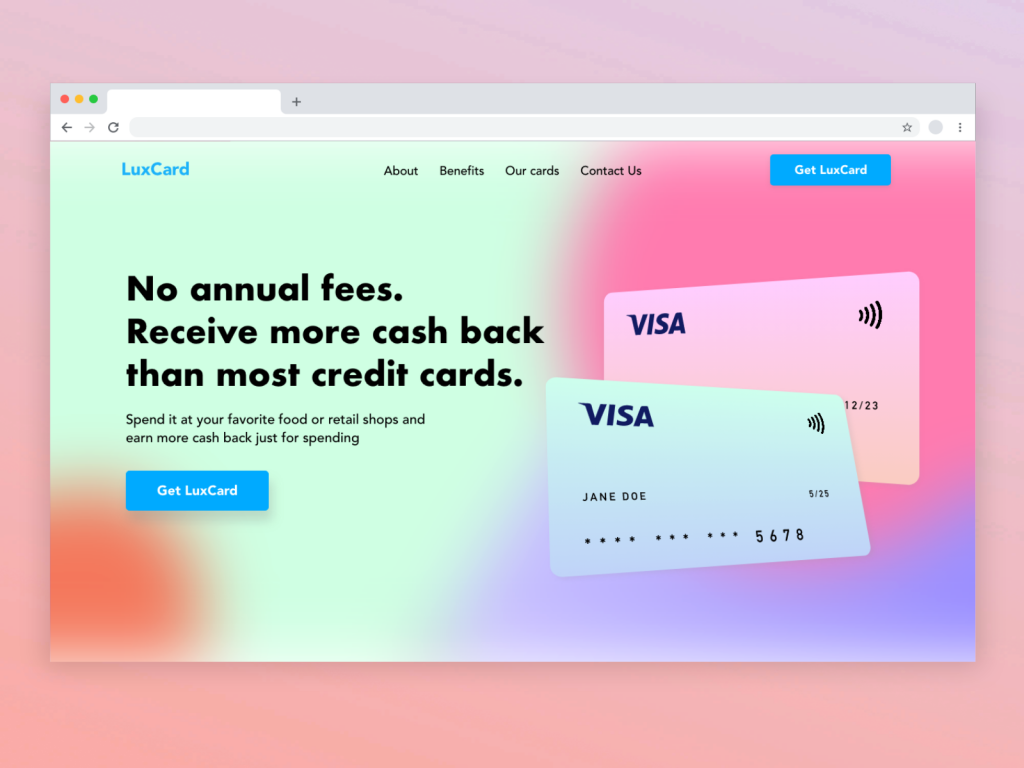 Credit Card Landing Page